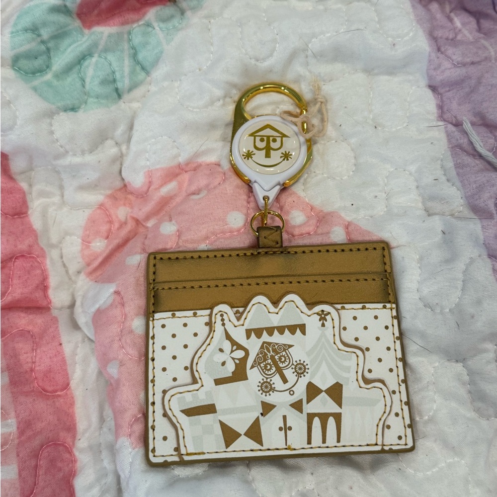 It’s A Small World Card Holder with Keychain/ Badge Reel